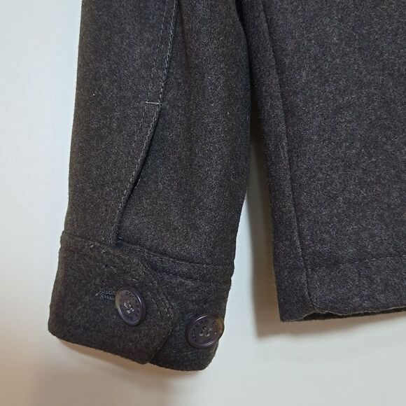 Dockers Wool Military Style Jacket Men's Medium Olive Green Winter Chore Utility - Picture 14 of 16